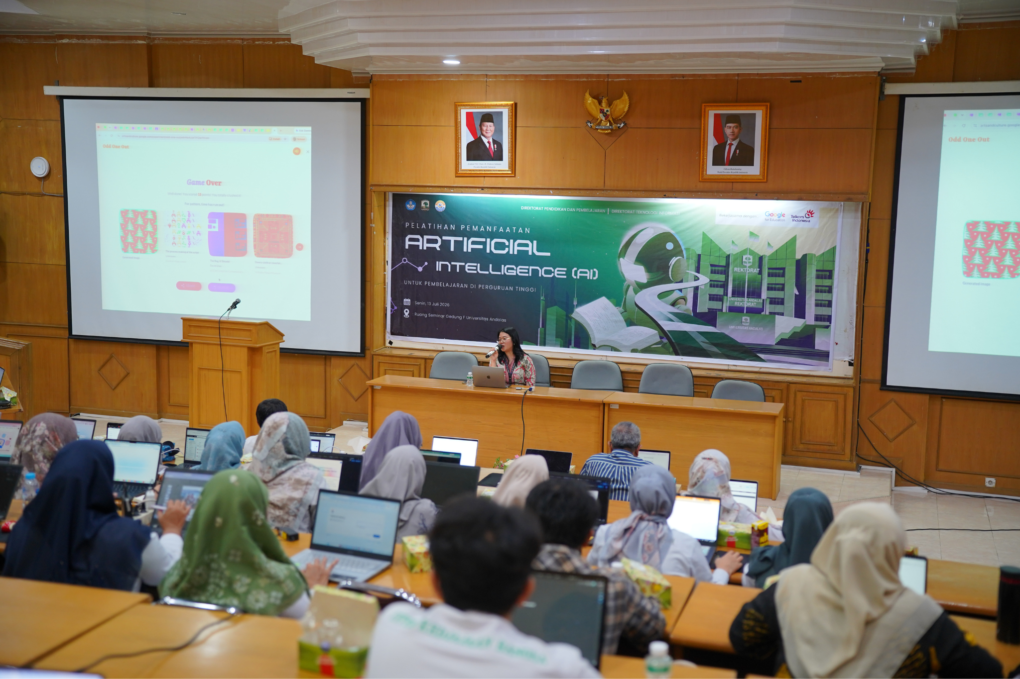 Tingkatkan Kualitas Pembelajaran Digital, Bidang Akademik dan DTI UNAND Gelar Pelatihan Pemanfaatan AI untuk Dosen dan Tendik