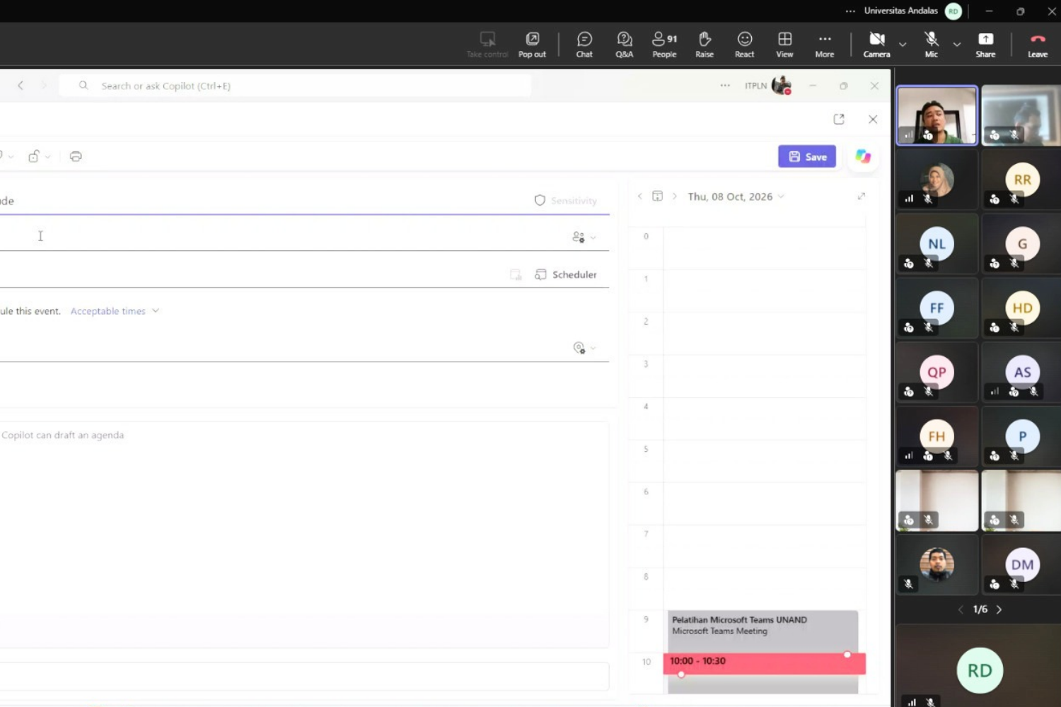 Tingkatkan Kolaborasi Digital, DTI UNAND Gelar Pelatihan Microsoft Teams Bagi Dosen dan Tendik
