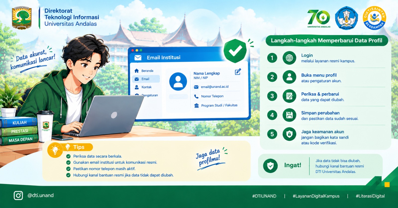 Panduan Memperbarui Data Profil Akun Email Institusi