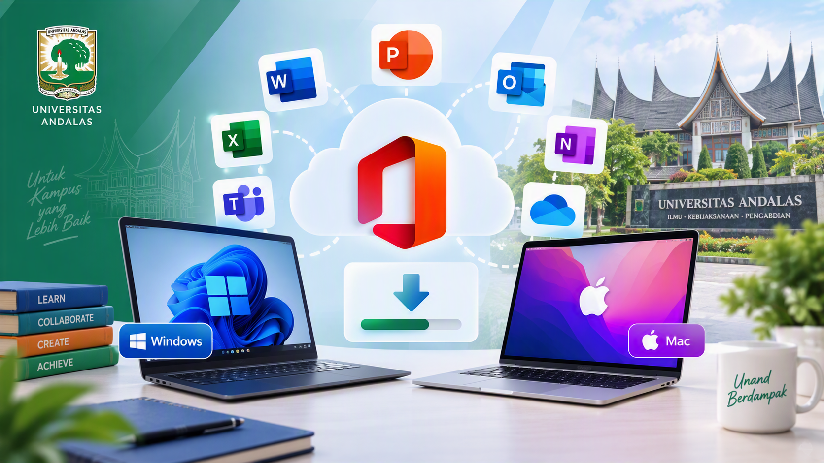 Tutorial Instal Microsoft 365 dari Akun Email Institusi Universitas Andalas (Windows & Mac)