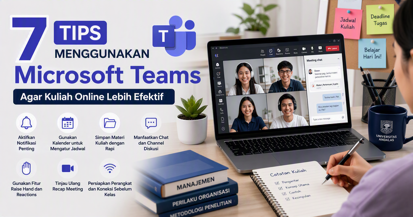 7 Tips Menggunakan Microsoft Teams Agar Kuliah Online Lebih Efektif
